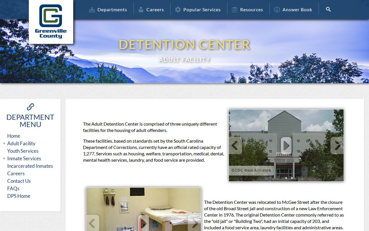 Greenville County Detention Center intake and release facility